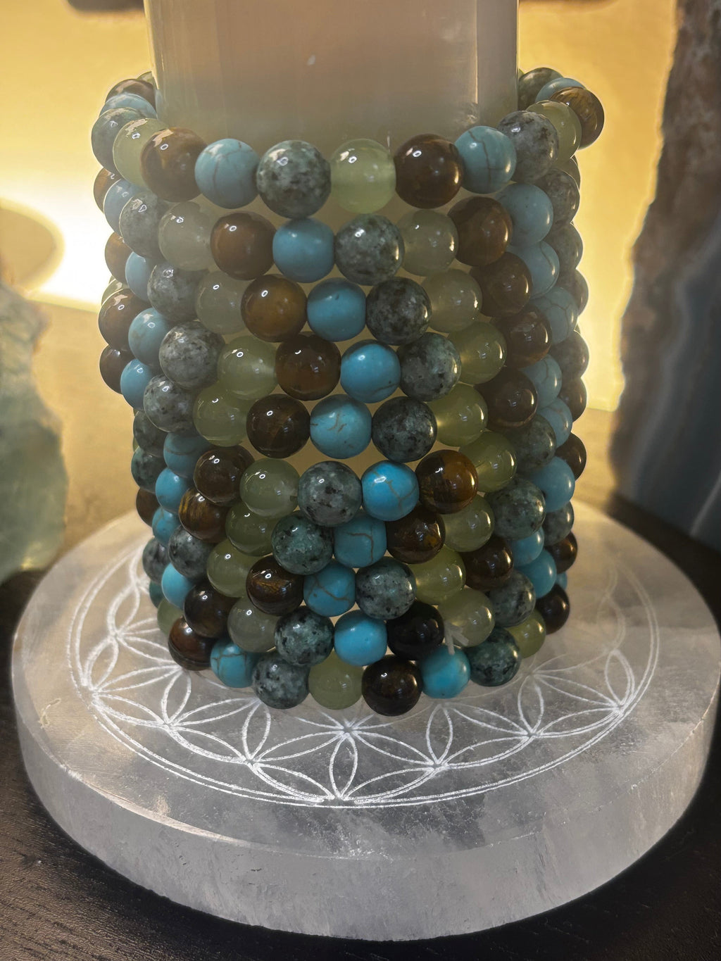 Anxiety Relief & Balance Bracelet – Multicolor Natural Stones for Calm, Clarity & Communication
